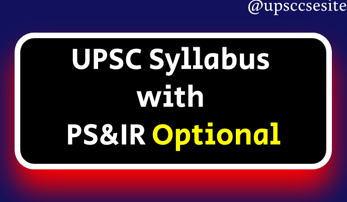 UPSC Political Science Optional Syllabus